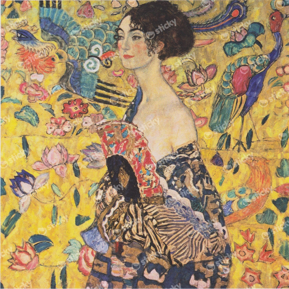Πινακας σε καμβα KLIMT - DAME DIM FACHER