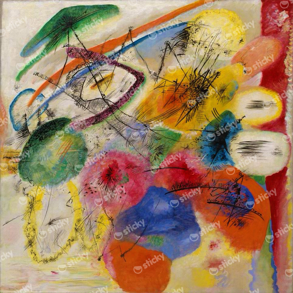 Πίνακας σε καμβά KANDINSKY - BLACK STROKES I