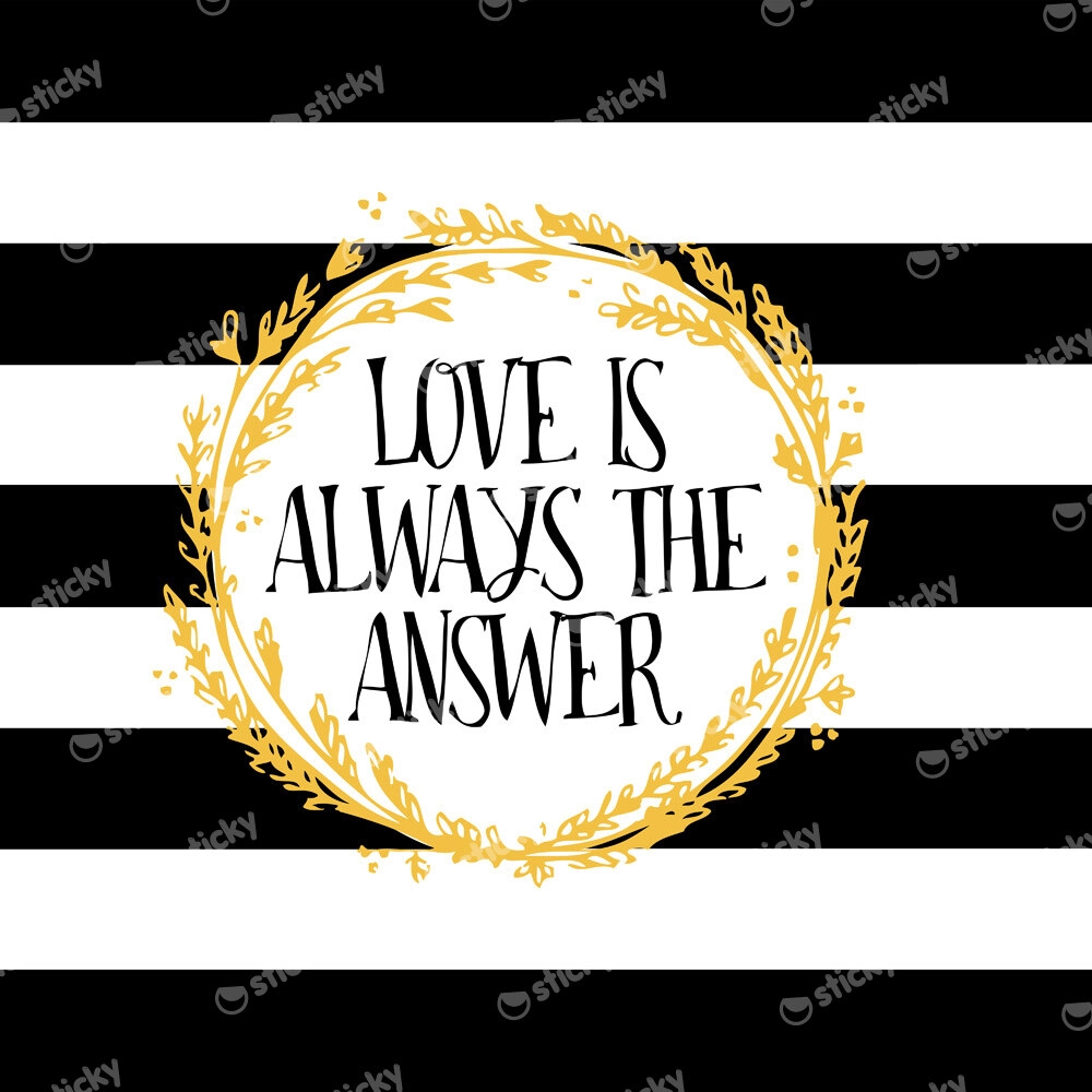 Πίνακας Τετράγωνος LOVE IS THE ANSWER