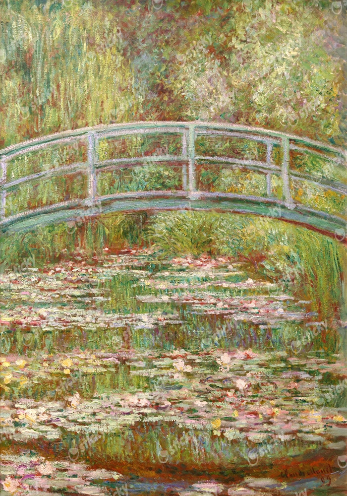 Πινακας σε καμβά MONET - BRIDGE OVER WATER LILY POND