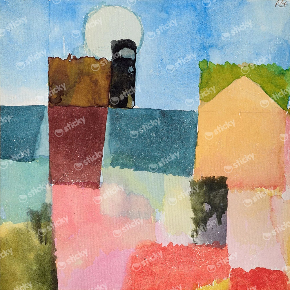 Πίνακας σε καμβά PAUL KLEE - MOONRISE OVER ST GERMAIN