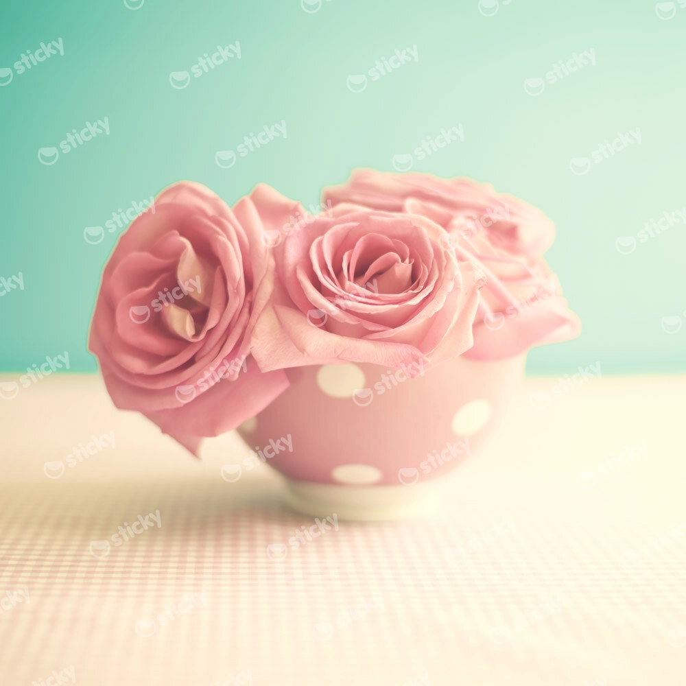 Πίνακας RETRO PINK ROSES