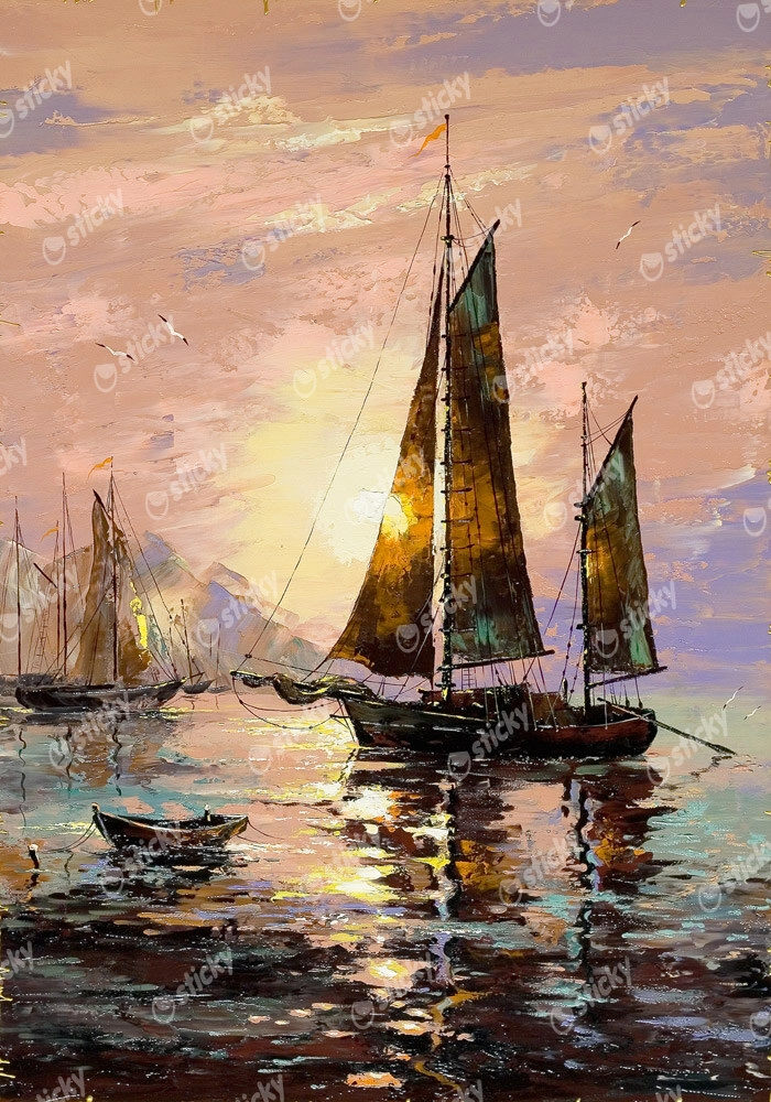 Πινακας σε καμβά SAILING BOAT 2