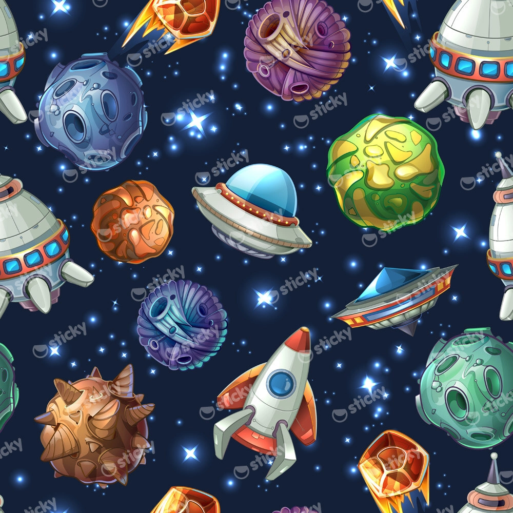 Πίνακας σε καμβά SOLAR SYSTEM COMIC