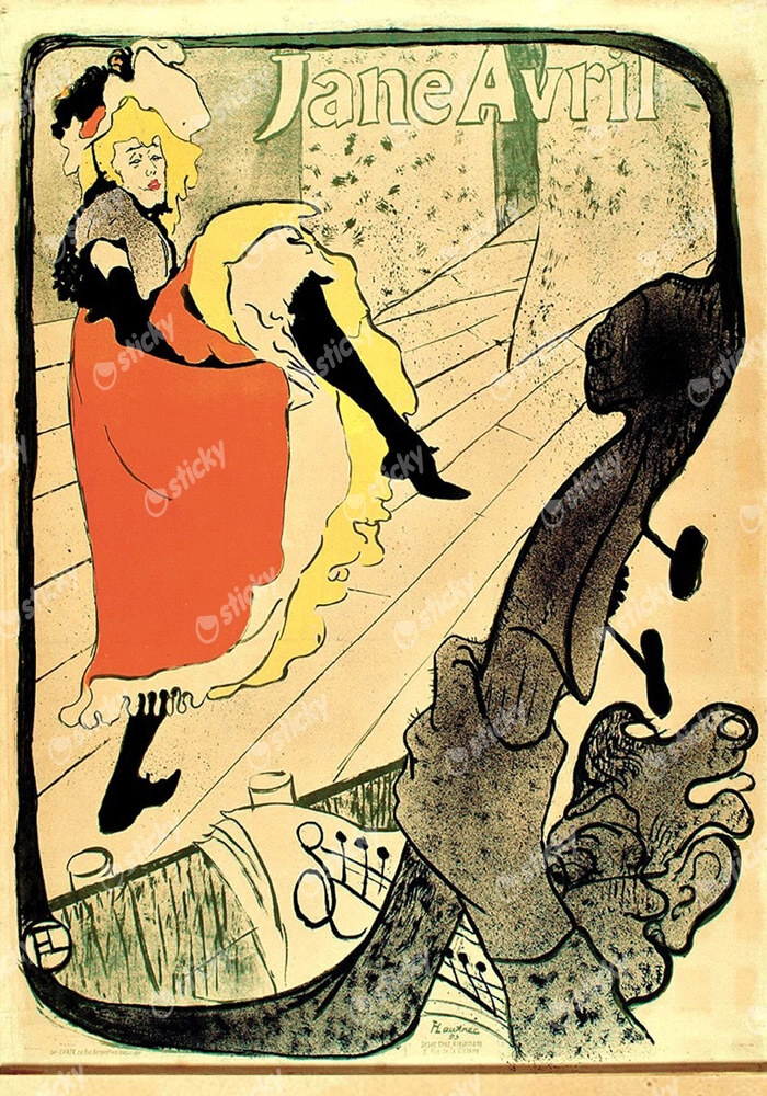 Πινακας σε καμβά TOULOUSE LAUTREC - JANE AVRIL