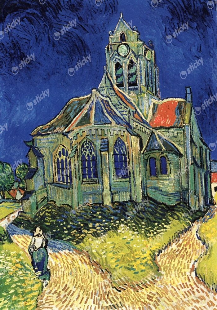 Πινακας σε καμβά VAN GOGH - CHURCH AT AUVERS