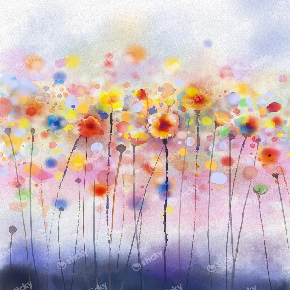 Πίνακας σε καμβά ABSTRACT DANDELION COLORFUL PAINTINGS FLOWERS SOFT