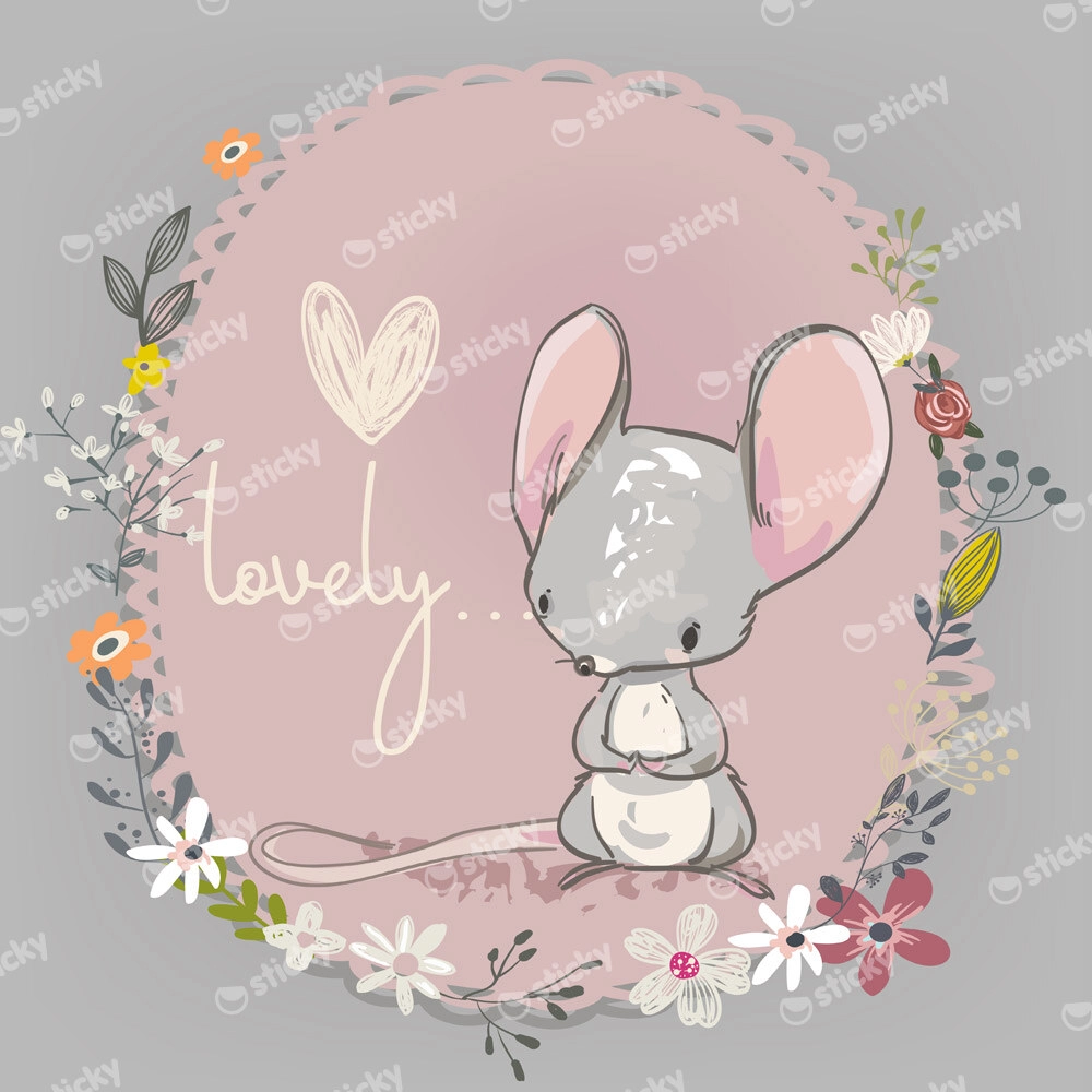 Πίνακας σε καμβά CUTE LITTLE MOUSE
