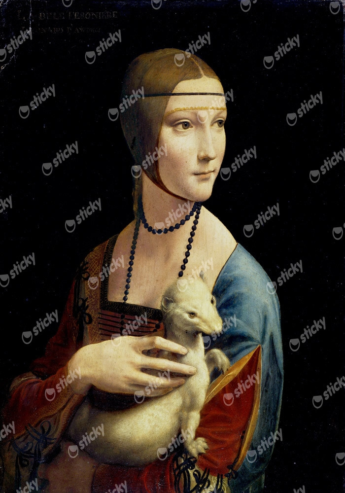 Πινακας σε καμβά DA VINCI - THE LADY WITH AN ERMINE