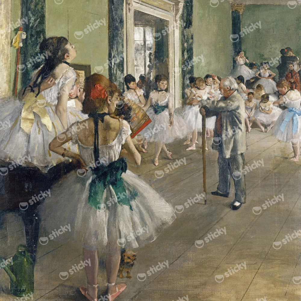 Τετράγωνος Πίνακας DEGAS - THE DANCING LESSON
