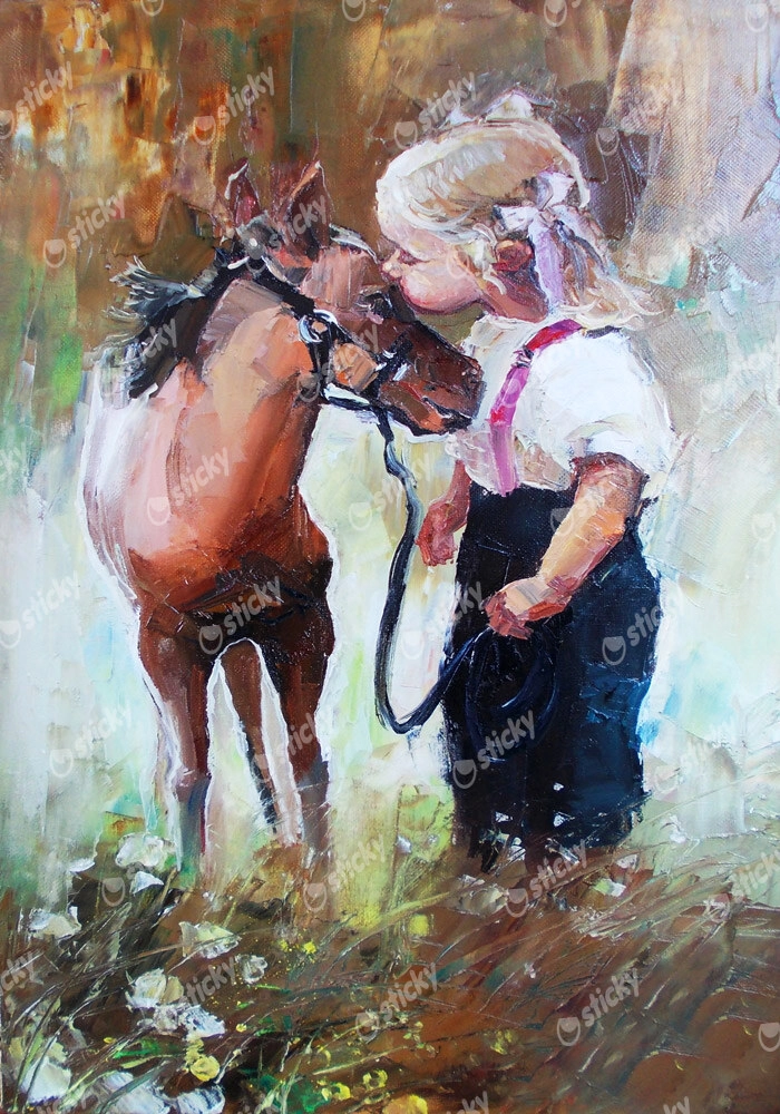 Πίνακας GIRL AND PONY