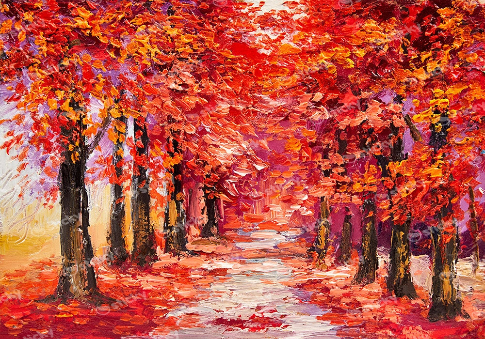 Πινακας σε καμβά COLORFUL AUTUMN TREES