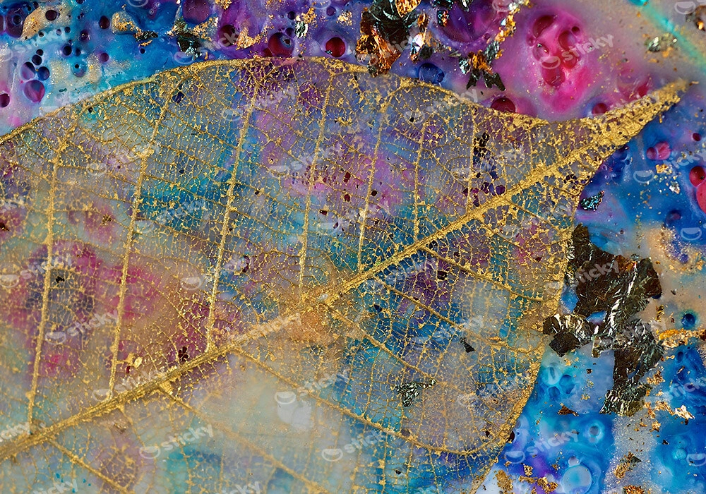 Πινακας σε καμβά GOLDEN LEAF