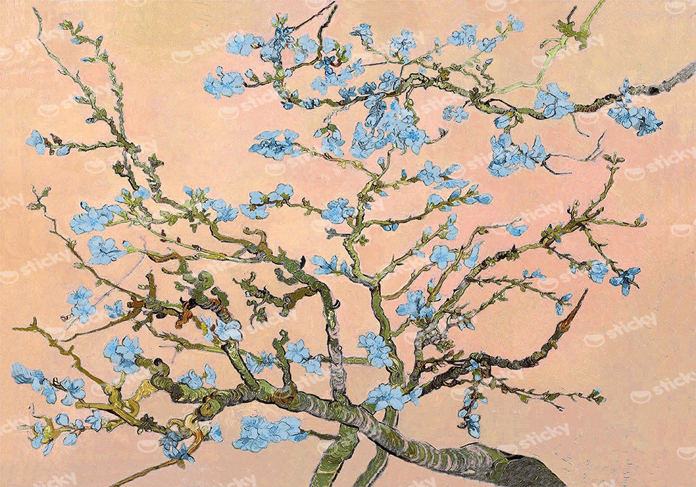 Πινακας σε καμβά VAN GOGH - ALMOND BLOSSOM PASTEL PEACH