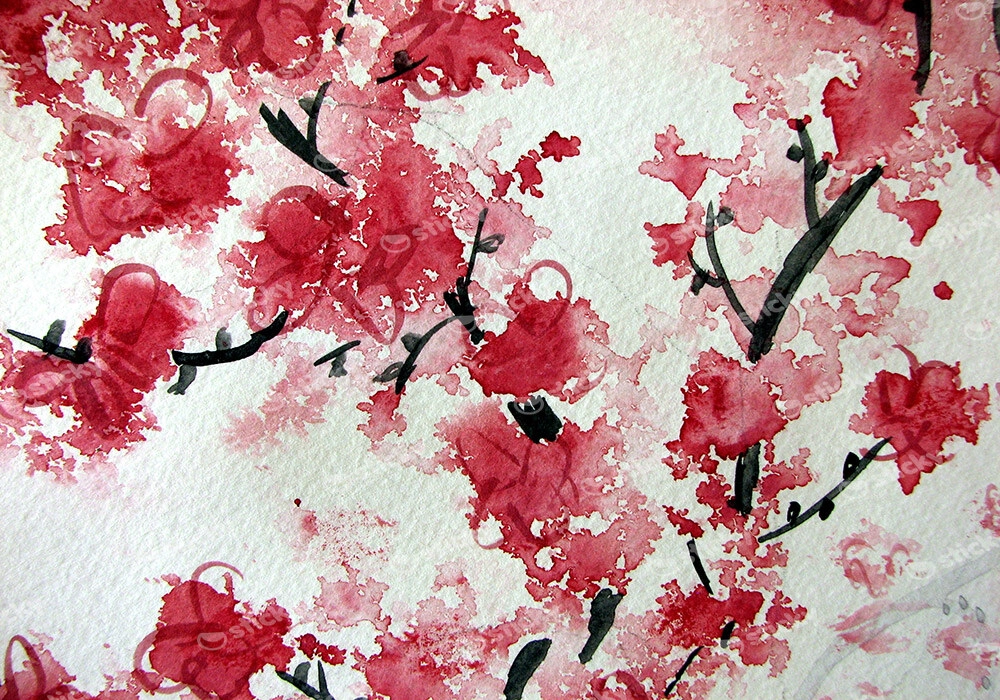 Πινακας σε καμβά WATERCOLOR BLOSSOM