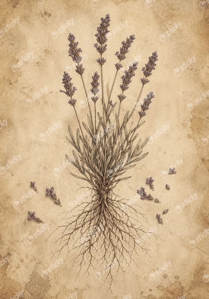Πίνακας σε Καμβά VINTAGE DARK ACADEMIA PLANT 2