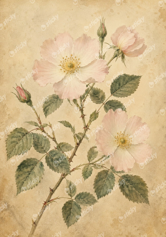 Πίνακας σε Καμβά VINTAGE DARK ACADEMIA PLANT 12