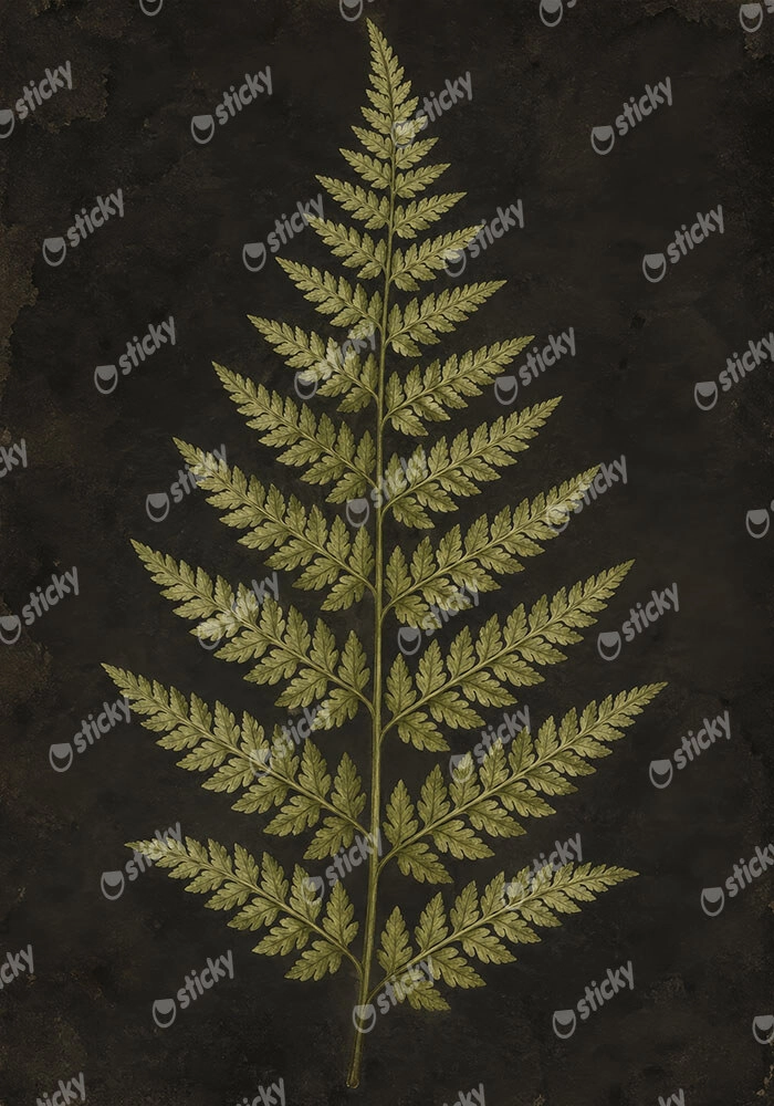 Πίνακας σε Καμβά VINTAGE DARK ACADEMIA PLANT 17