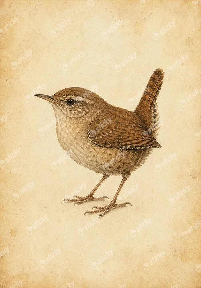 Πίνακας σε Καμβά VINTAGE DARK ACADEMIA BIRD 10