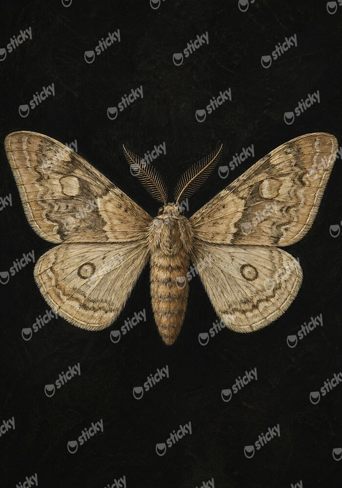 Πίνακας σε Καμβά VINTAGE DARK ACADEMIA BUTTERFLY 4