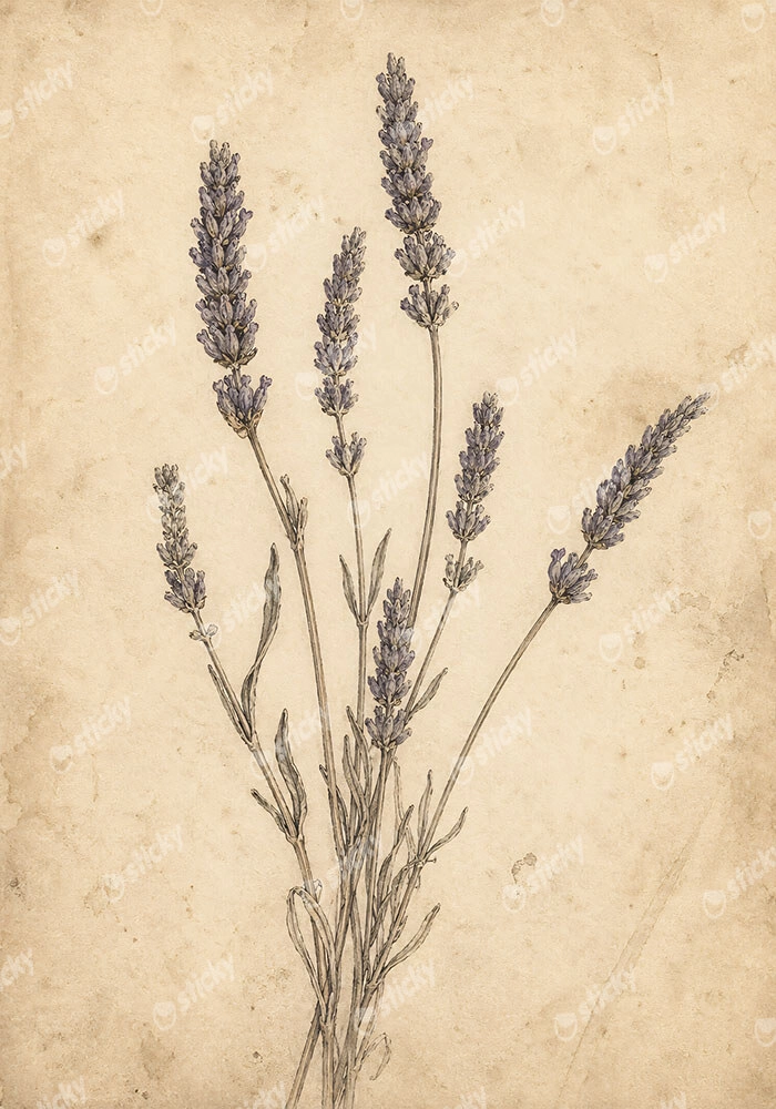 Πίνακας σε Καμβά VINTAGE DARK ACADEMIA PLANT 25