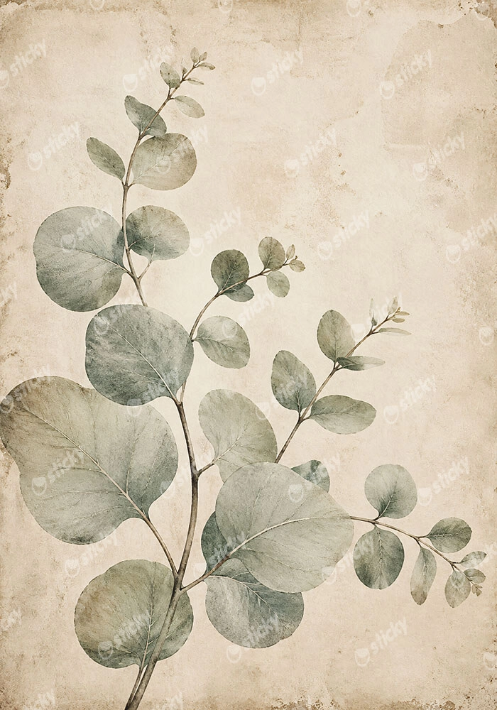 Πίνακας σε Καμβά VINTAGE DARK ACADEMIA PLANT 27
