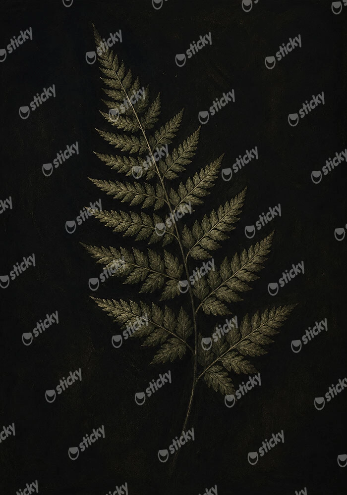 Πίνακας σε Καμβά VINTAGE DARK ACADEMIA PLANT 28