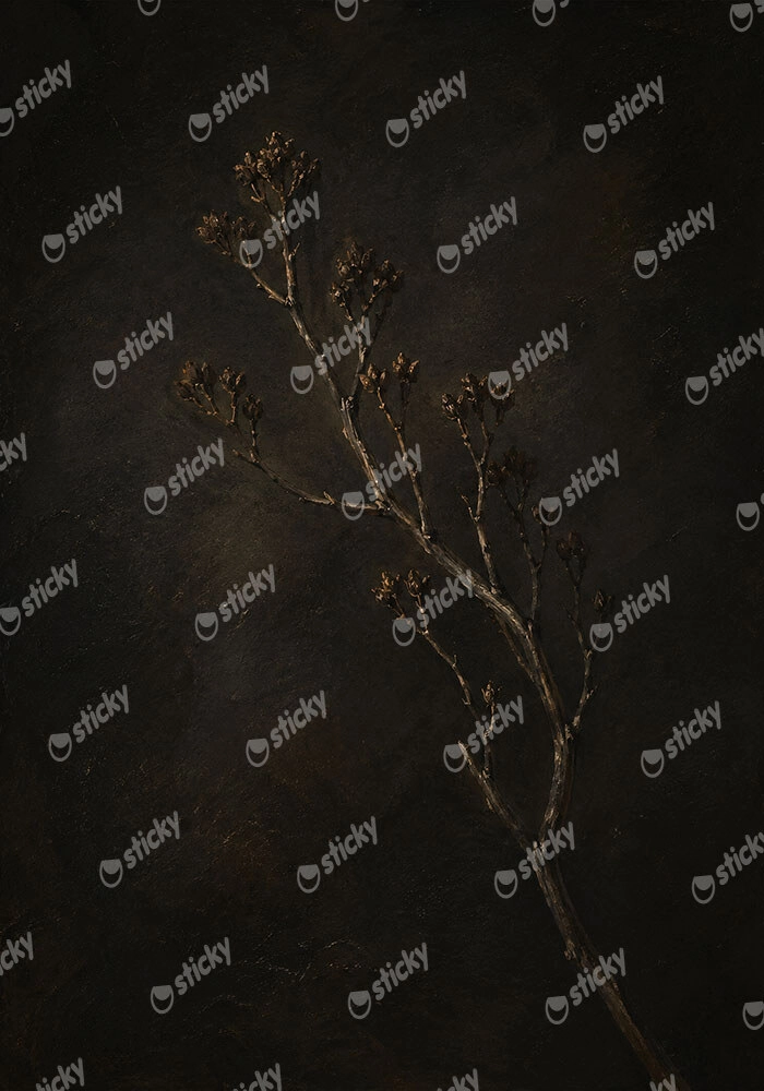 Πίνακας σε Καμβά VINTAGE DARK ACADEMIA PLANT 29