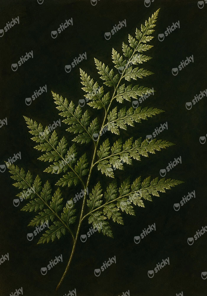 Πίνακας σε Καμβά VINTAGE DARK ACADEMIA PLANT 30