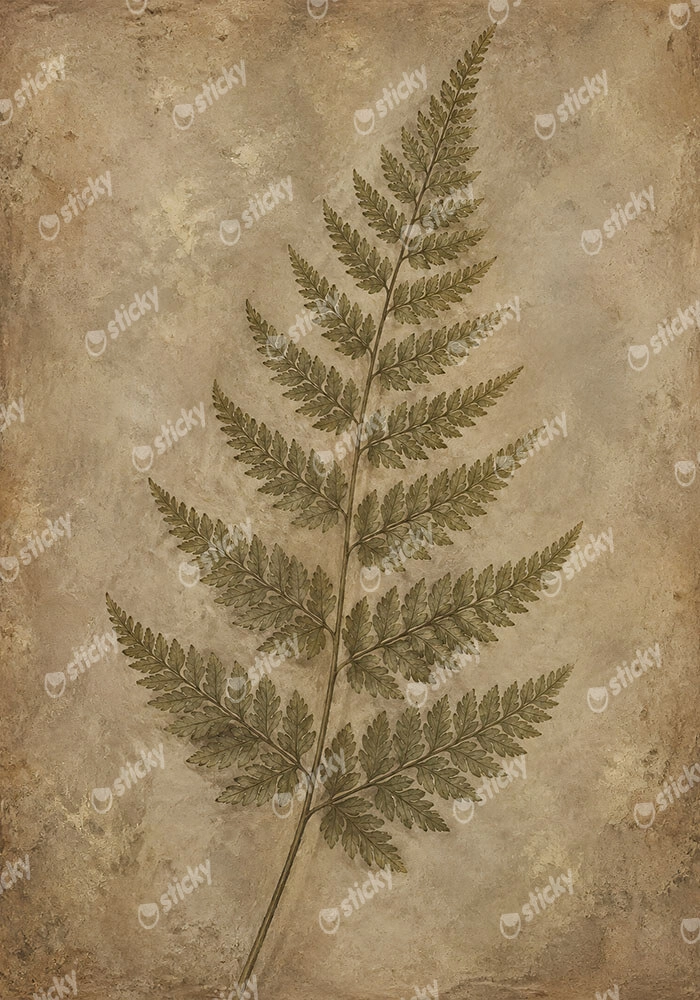 Πίνακας σε Καμβά VINTAGE DARK ACADEMIA PLANT 31