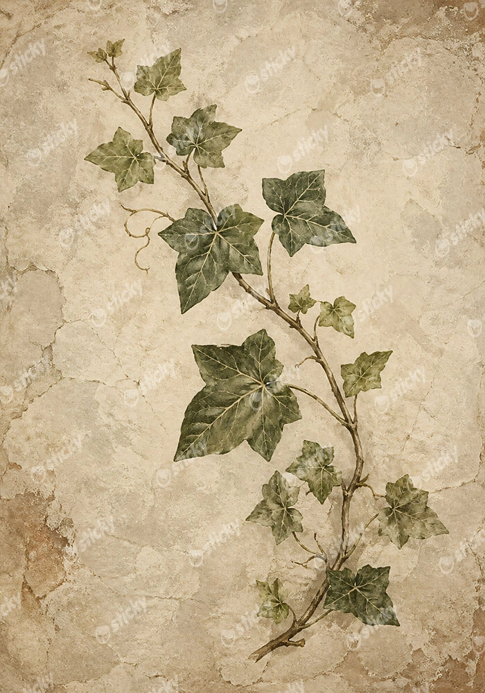 Πίνακας σε Καμβά VINTAGE DARK ACADEMIA PLANT 33
