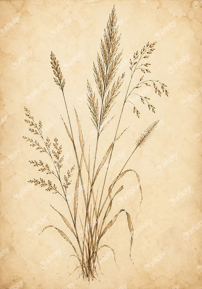 Πίνακας σε Καμβά VINTAGE DARK ACADEMIA PLANT 34