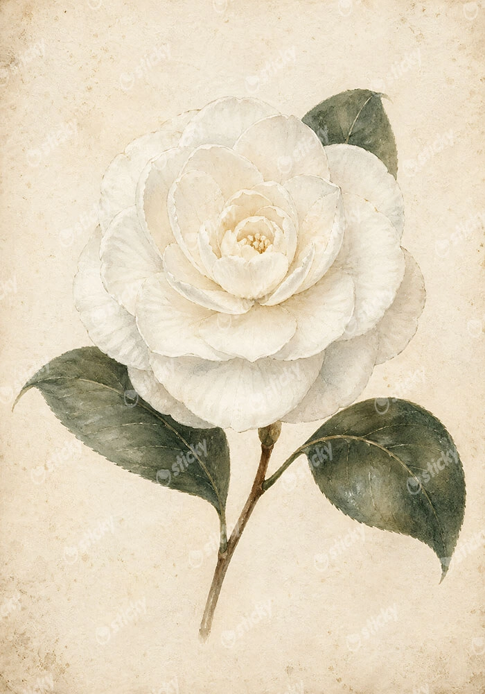 Πίνακας σε Καμβά VINTAGE DARK ACADEMIA ROSE 4
