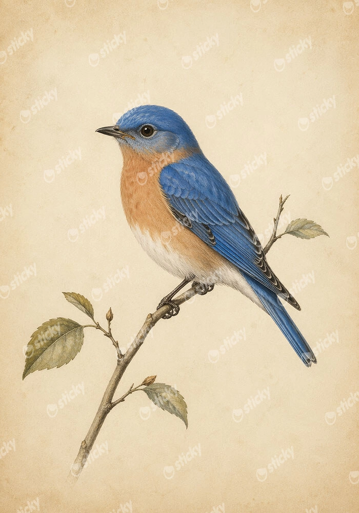 Πίνακας σε Καμβά VINTAGE DARK ACADEMIA BIRD 3