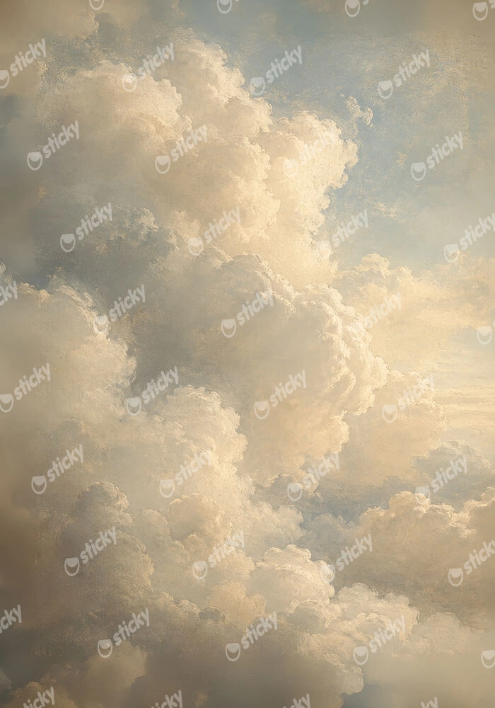 Πίνακας σε Καμβά VINTAGE DARK ACADEMIA CLOUDS