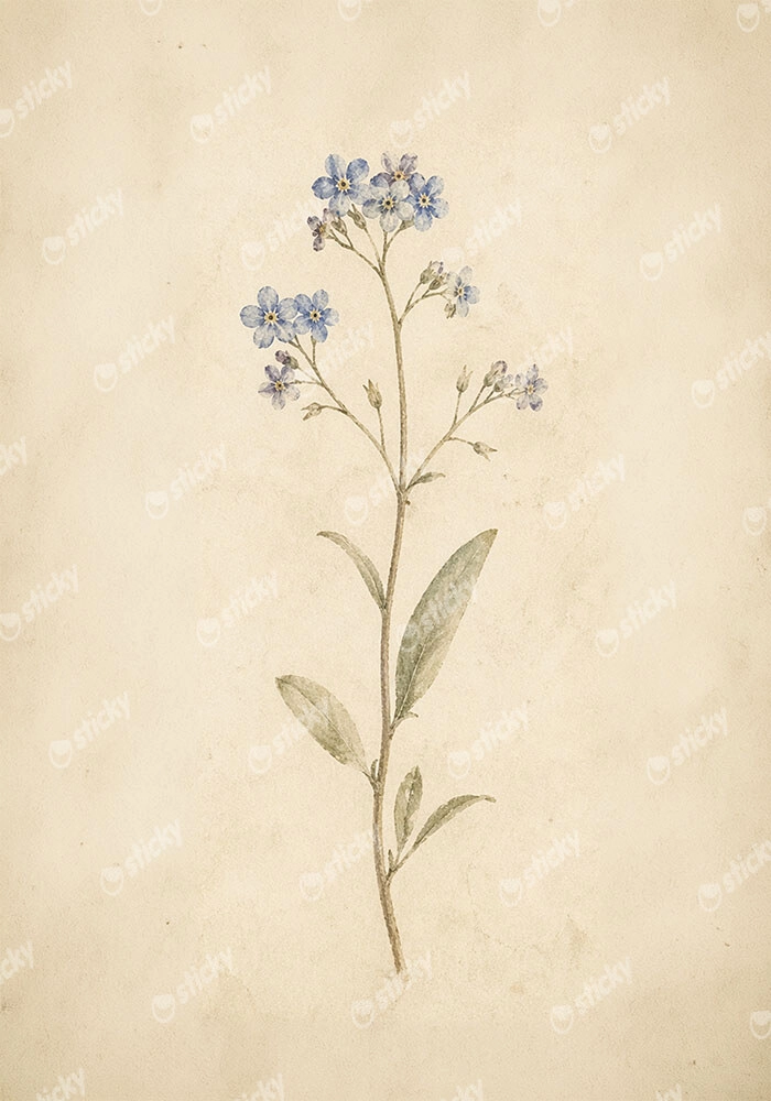 Πίνακας σε Καμβά VINTAGE DARK ACADEMIA FLOWERS 3