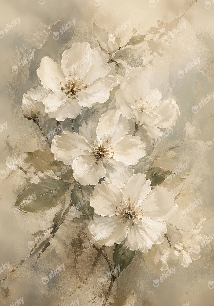 Πίνακας σε Καμβά VINTAGE DARK ACADEMIA FLOWERS
