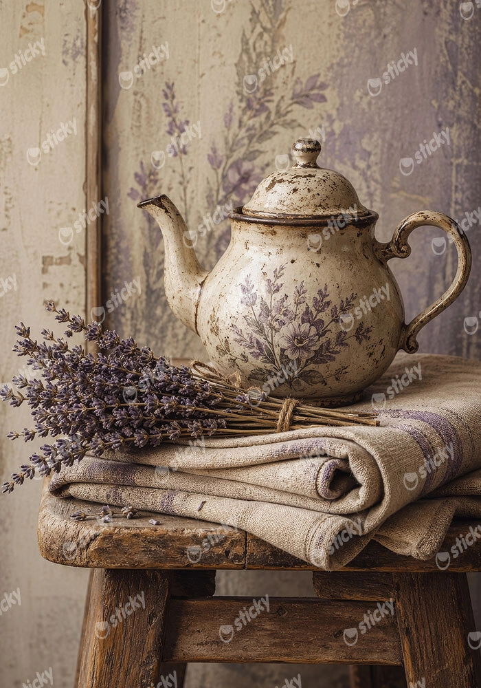 Πίνακας σε Καμβά VINTAGE DARK ACADEMIA LAVENDER