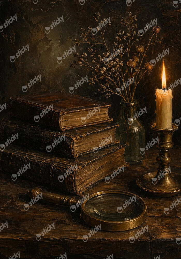Πίνακας σε Καμβά VINTAGE DARK ACADEMIA NOTES