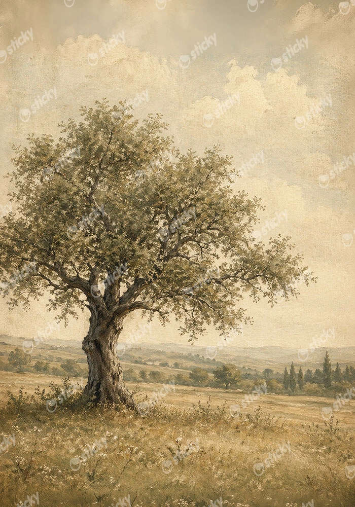 Πίνακας σε Καμβά VINTAGE DARK ACADEMIA TREE
