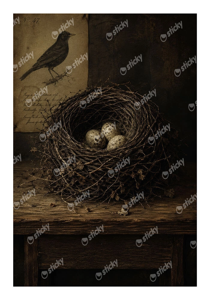 Poster VINTAGE DARK ACADEMIA NEST
