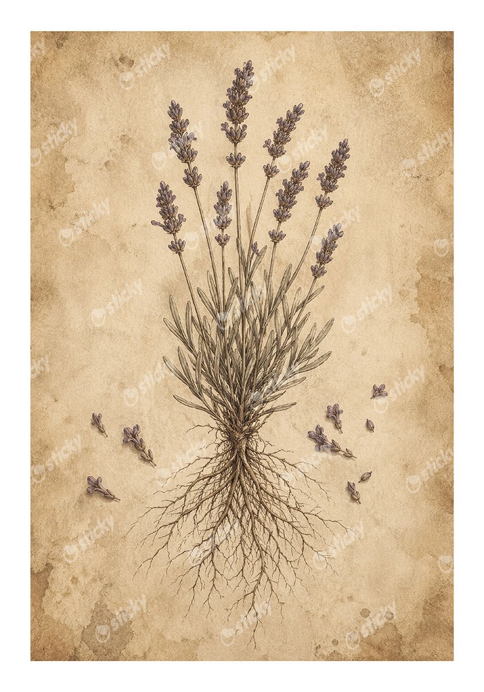 Poster VINTAGE DARK ACADEMIA PLANT 2