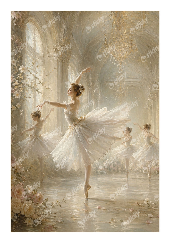 Poster VINTAGE DARK ACADEMIA BALLERINAS 2