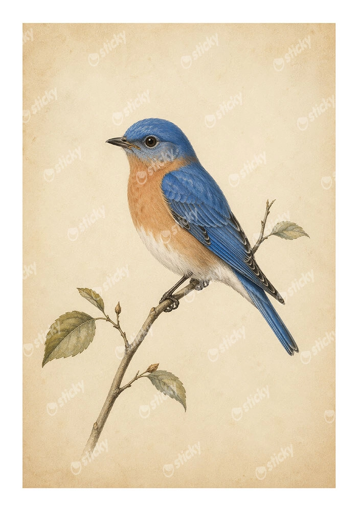Poster VINTAGE DARK ACADEMIA BIRD 3