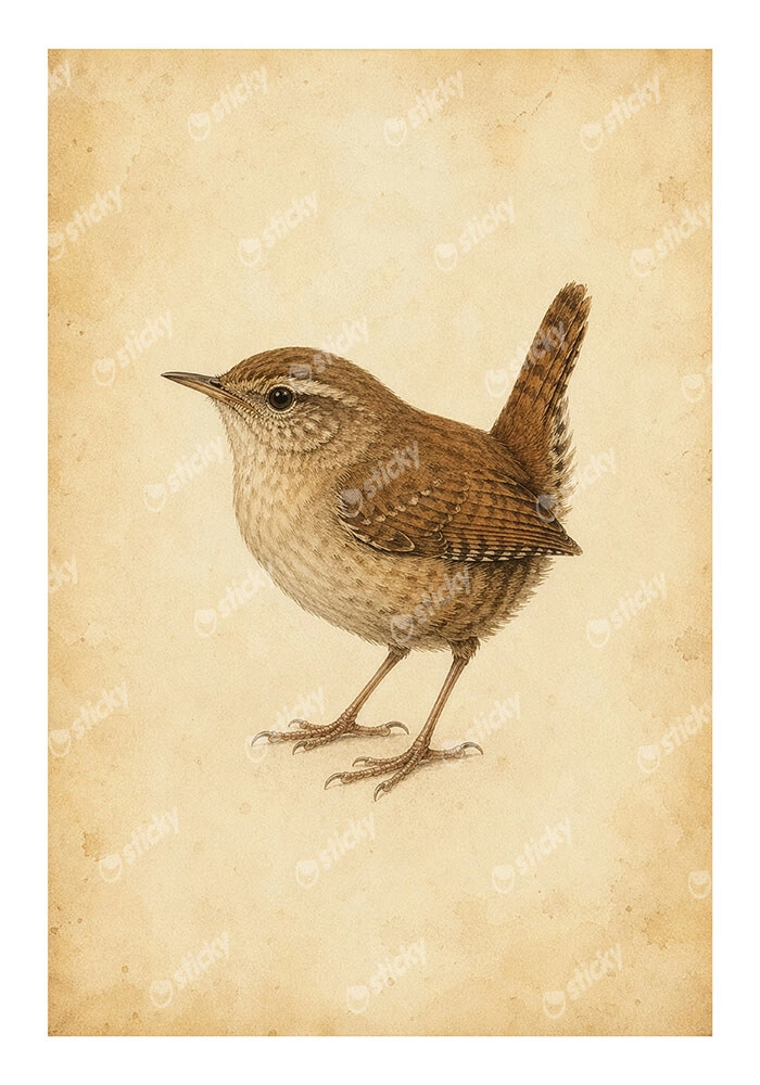 Poster VINTAGE DARK ACADEMIA BIRD 10