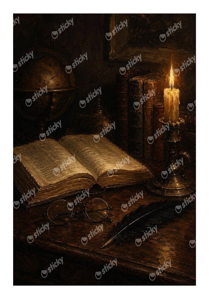 Poster VINTAGE DARK ACADEMIA BOOK