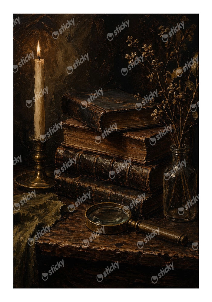 Poster VINTAGE DARK ACADEMIA BOOKS 2