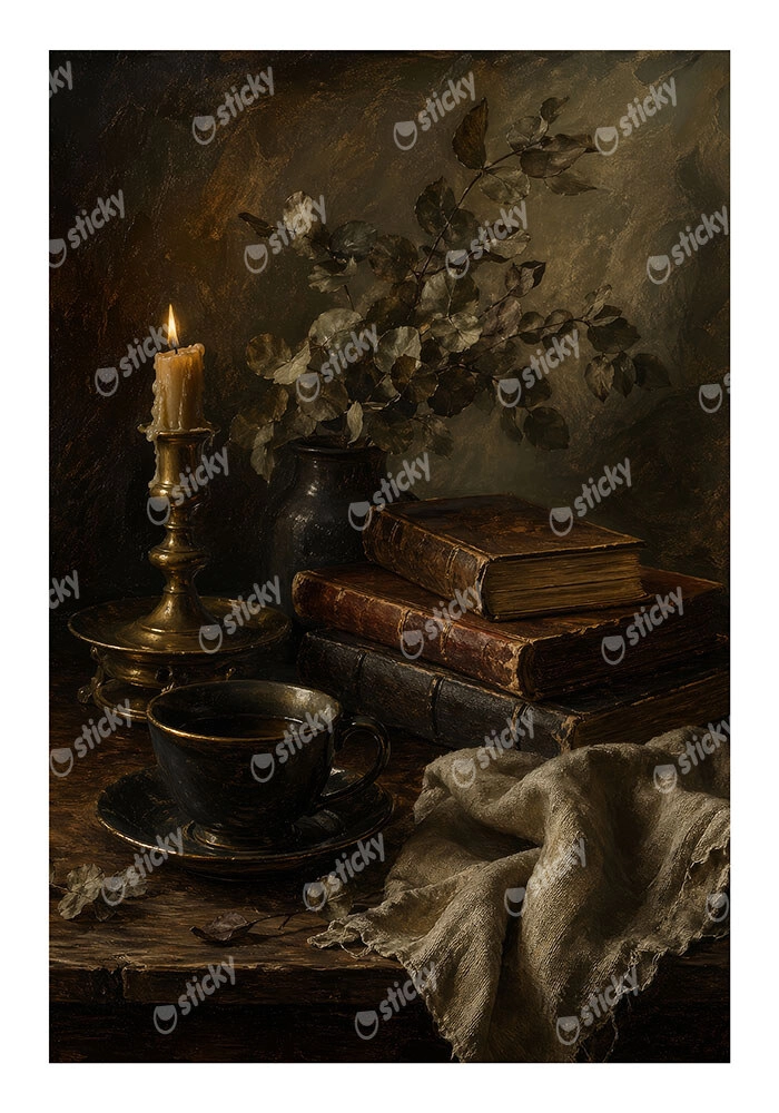 Poster VINTAGE DARK ACADEMIA BOOKS