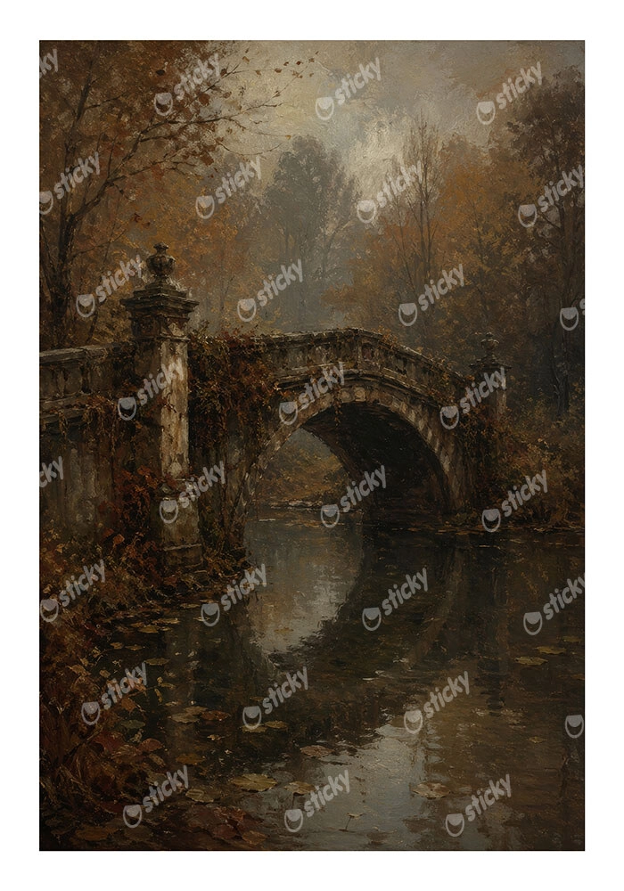 Poster VINTAGE DARK ACADEMIA BRIDGE