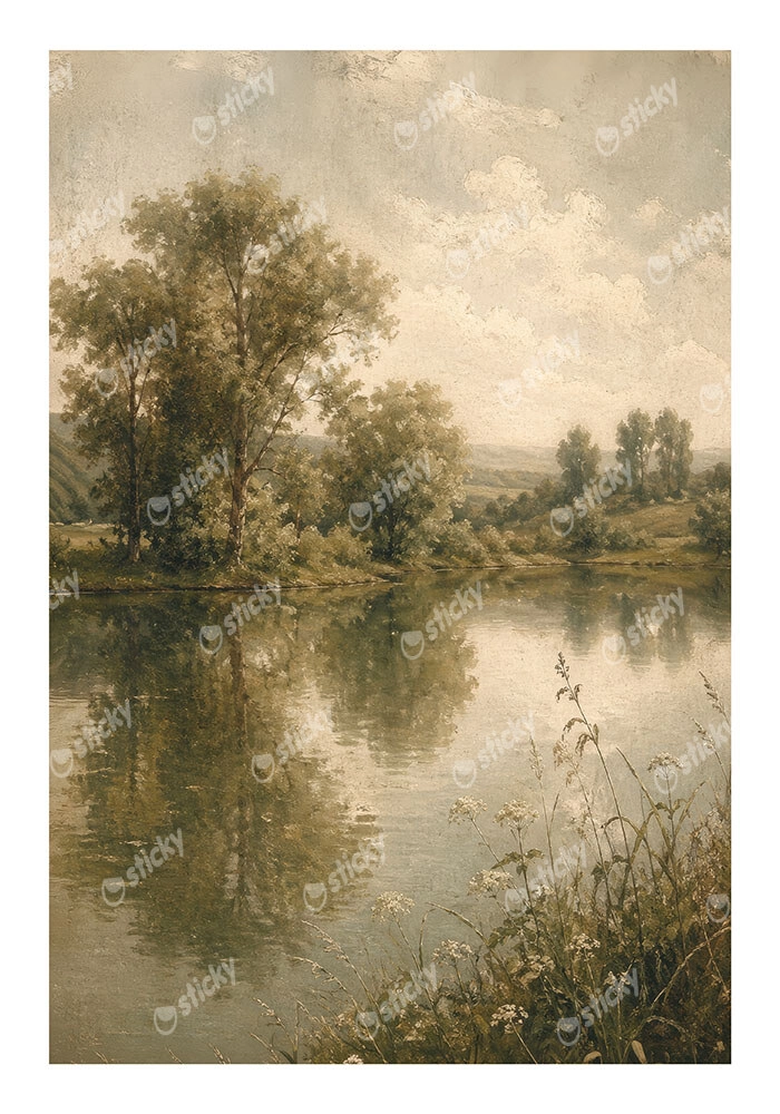 Poster VINTAGE DARK ACADEMIA BY THE RIVER 2
